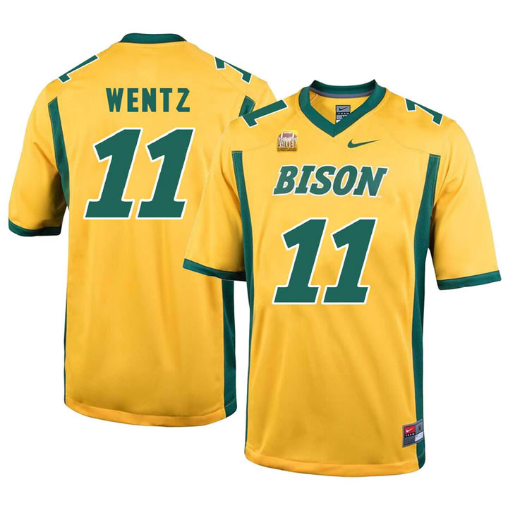 North Dakota State Bison 11 Carson Wentz Gold College Football Jersey Dzhi,We sell and wholesale North Dakota State Bison 11 Carson Wentz Gold College Football Jersey Dzhi on line form chian!